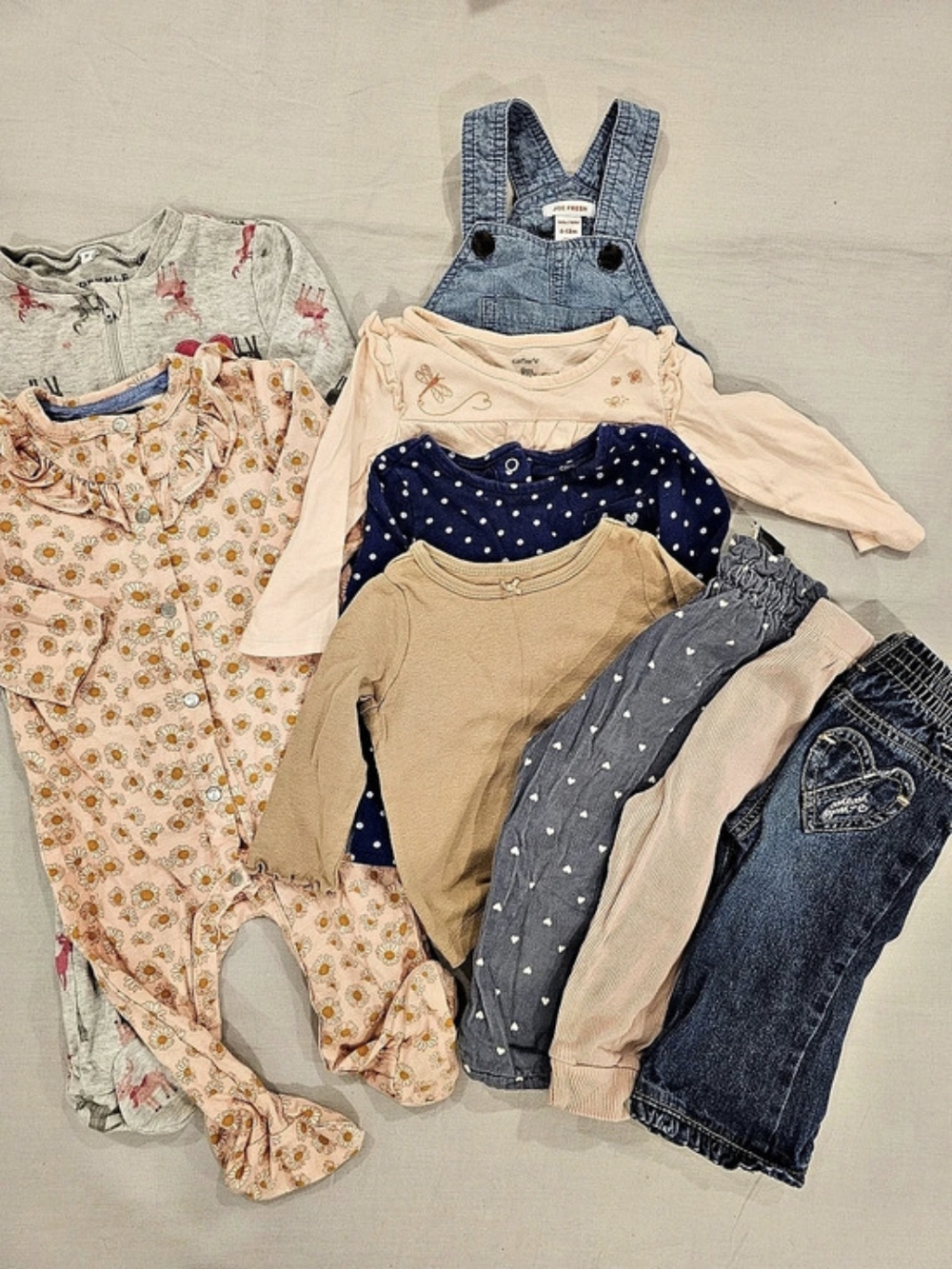 🧸2/20$ Clothing Lot Size 6-9M Baby Girl OshKosh Carter's Pekkle